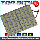 Topcity Car LED Interior Panel Lights 48SMD 5050 18LM Cold white - Car LED Interior Panel Lights